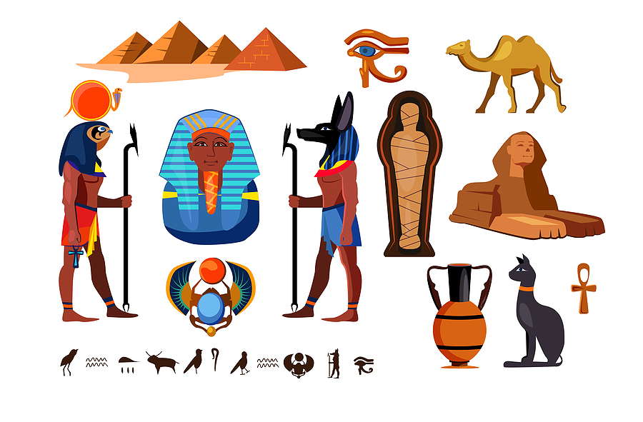 Egyptian Symbols Set. Egypt Culture Collection. Can Be Used For